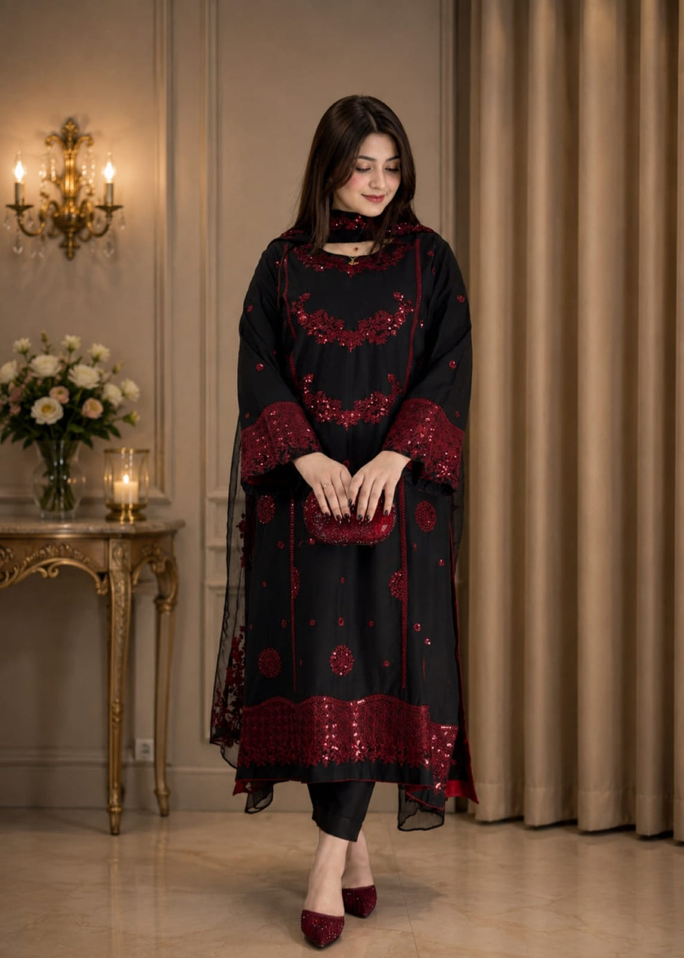 Hania Embroiderd 3Pcs