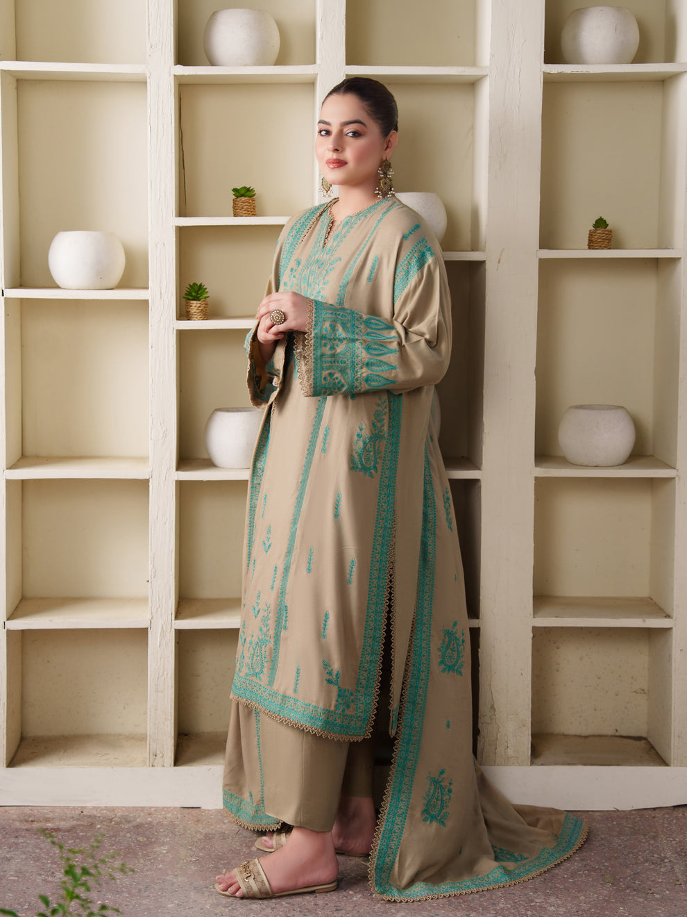 Eshal Emboriderd 3Pcs